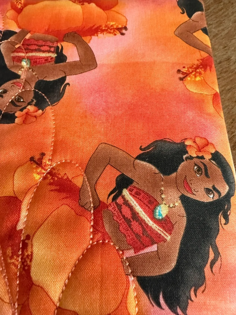 Quilted composition or junk journal book covers Moana